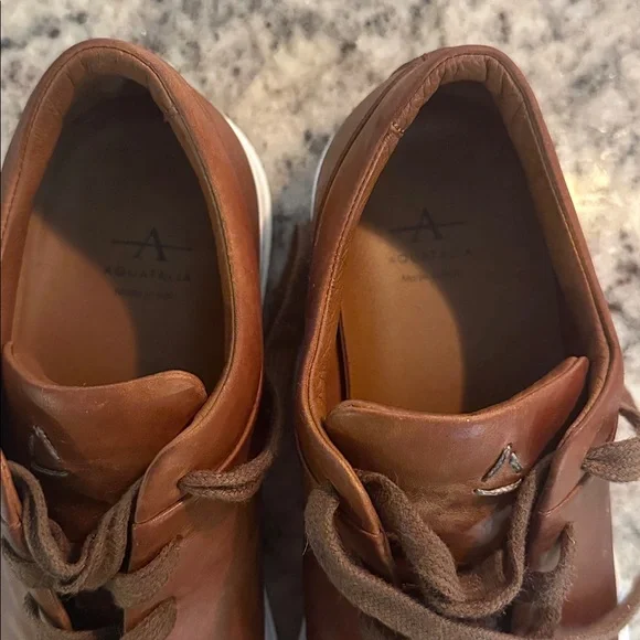 Aquatalia Brown Leather Men's Sneakers - Picture 2 of 6